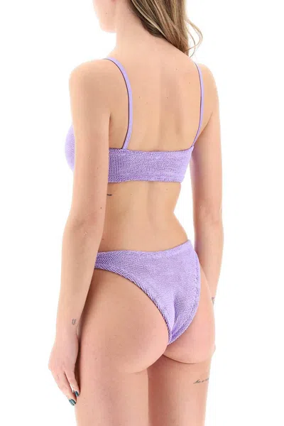 Shop Hunza G . Gigi Bikini Set In 紫色的