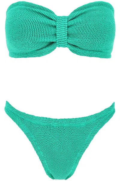 Shop Hunza G . Jean Bikini Set In 绿色的