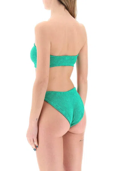 Shop Hunza G . Jean Bikini Set In 绿色的