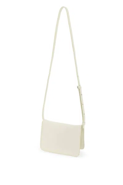 Shop Marni Flap Trunk Shoulder Bag With In 白色的