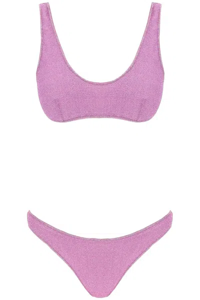 Shop Oseree Oséree Bikini Set With Luminous In Purple
