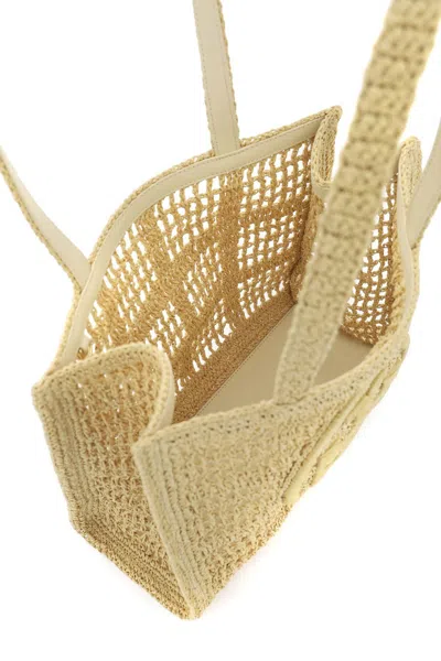 Shop Tory Burch Ella Crochet Raffia Tote Bag In In 中性