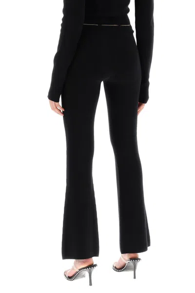 Shop Alexander Wang Knit Pants With Chain Detail In Black