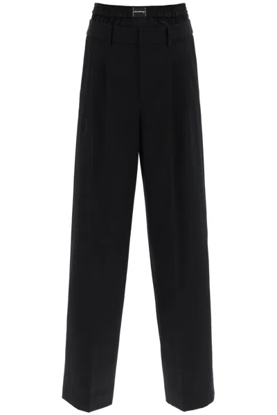Shop Alexander Wang Pants With Boxer Detail In Black