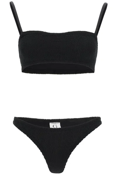 Shop Hunza G . Gigi Bikini Set In 黑色的