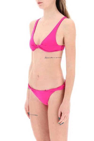 Shop Attico The  Lycra Bikini Set For In Fuchsia