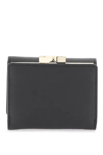 Shop Vivienne Westwood Small Frame Saffiano Wallet In 黑色的
