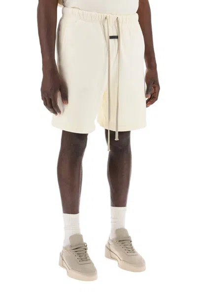 Shop Fear Of God Cotton Terry Sports Bermuda Shorts In White