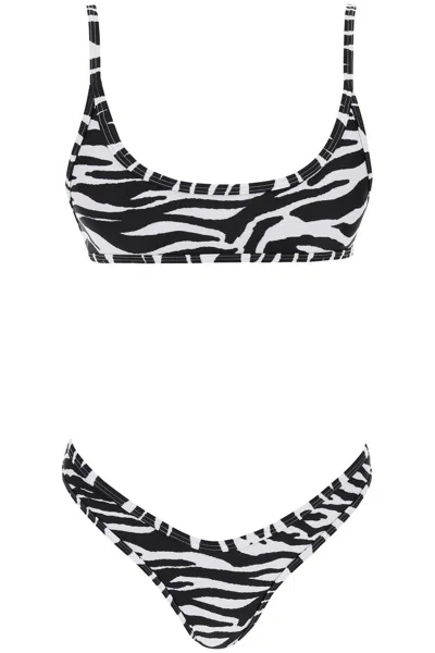 Shop Attico The  Animal Print Bikini Set In 8 In White