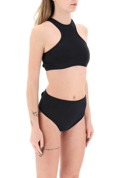 Shop Attico The  "bikini Set With Mesh Inserts" In Black
