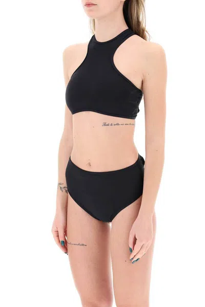 Shop Attico The  "bikini Set With Mesh Inserts" In Black