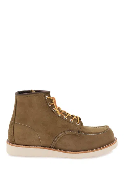 Shop Red Wing Shoes Classic Moc Ankle Boots In Khaki