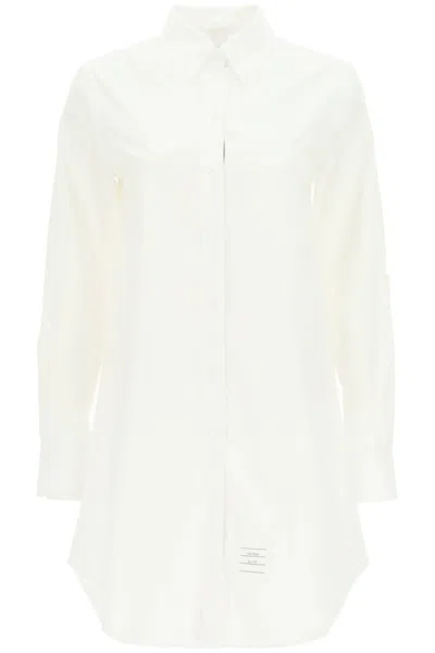 Shop Thom Browne Long Cut Classic Shirt In White