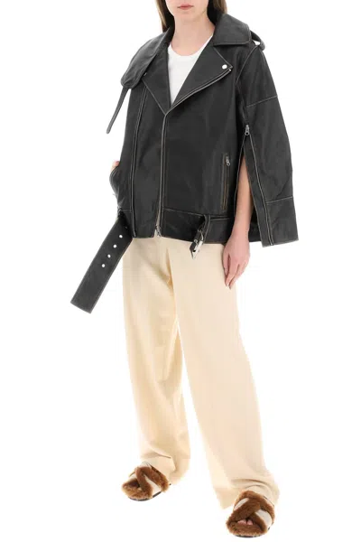 Shop By Malene Birger Beatrisse Leather Jacket In Black
