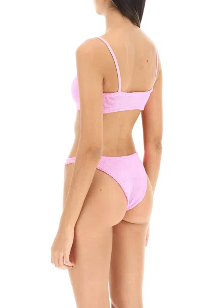 Shop Hunza G . Gigi Bikini Set In 粉色的