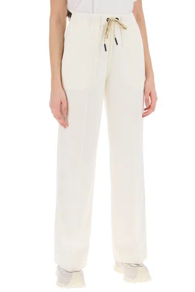 Shop Moncler Grenoble Logoed Sporty Pants In White