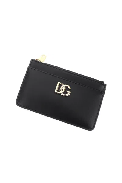 Shop Dolce & Gabbana Dg Zippered Cardholder In 黑色的