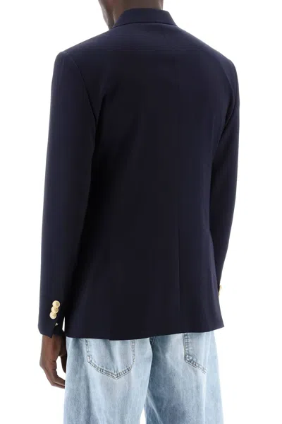 Dsquared2 Navy Blue Wool Twill Jacket In 蓝色的