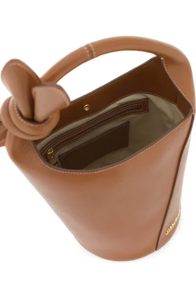 Shop Jacquemus "le Petit Tourni Bucket Bag In 棕色的