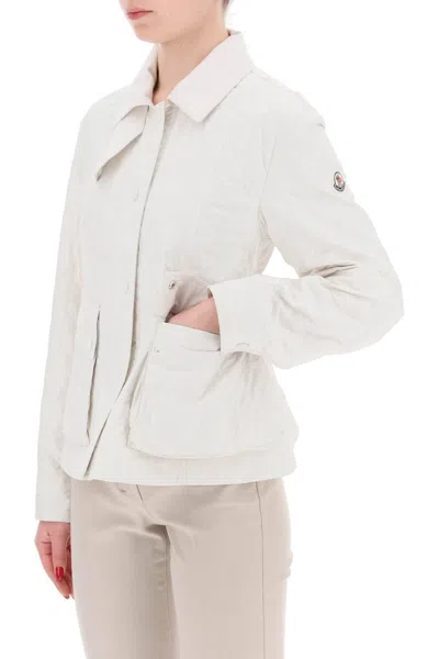 Shop Moncler Quilted Galene In White