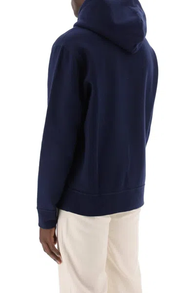 Shop Polo Ralph Lauren Hoodie In Fleece Back Cotton In Blue