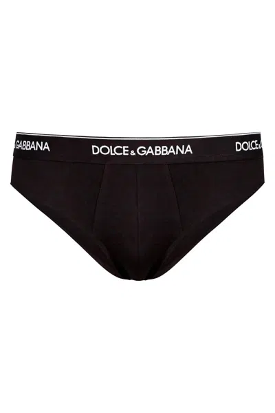 Shop Dolce & Gabbana Underwear Briefs Bi Pack In 黑色的