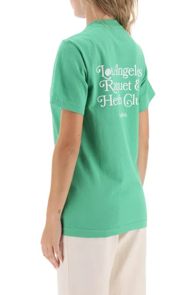 Shop Sporty And Rich Sporty Rich 'la Racquet Club' T Shirt In Green