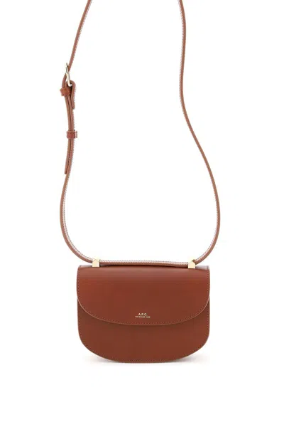Shop Apc A.p.c. Geneve Mini Crossbody Bag In 棕色的