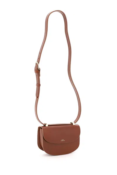 Shop Apc A.p.c. Geneve Mini Crossbody Bag In 棕色的