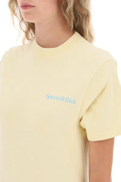 Shop Sporty And Rich Sporty Rich 'health Is Wealth' T Shirt In Yellow