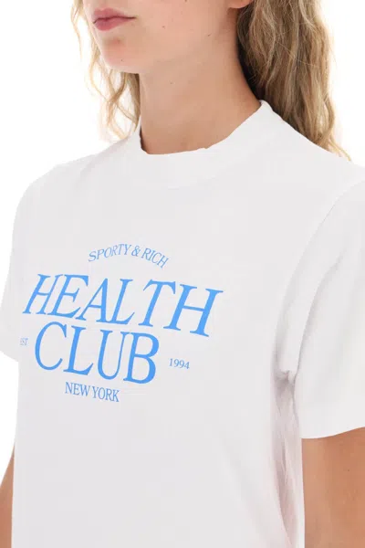 Shop Sporty And Rich Sporty Rich 'sr Health Club' T Shirt In White