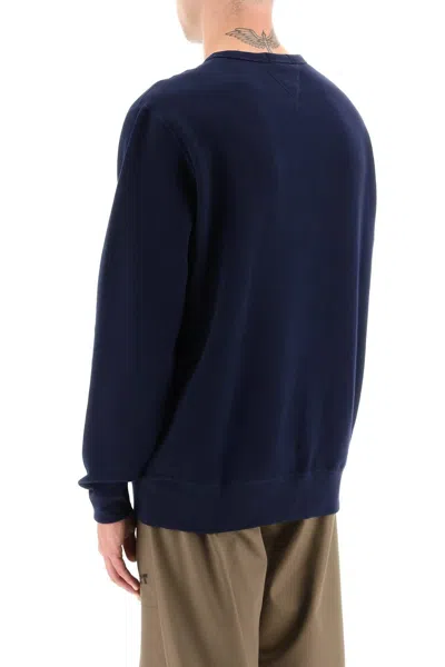 Shop Polo Ralph Lauren Logo Embroidery Sweatshirt In 蓝色的
