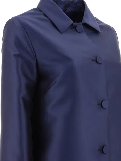 Shop Fit F.it Lighweight Single Breasted Coat In Blue