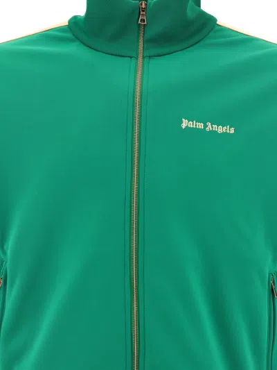 Shop Palm Angels "classic Logo" Track Sweatshirt In Green