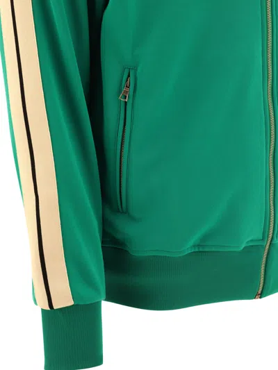 Shop Palm Angels "classic Logo" Track Sweatshirt In Green