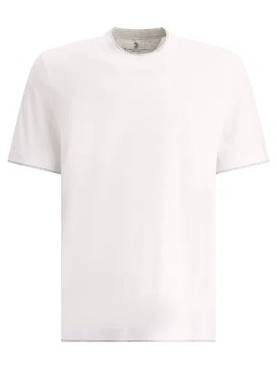 Shop Brunello Cucinelli "faux Layering" T Shirt In White