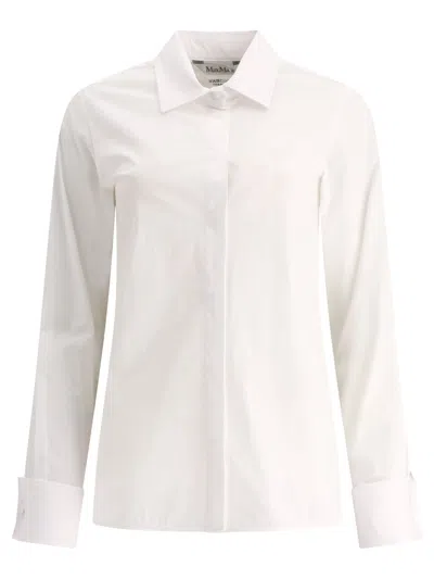 Shop Max Mara "knut" Shirt With Embroidery In White