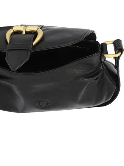 Shop Pinko "mini Jolene" Shoulder Bag In 黑色的