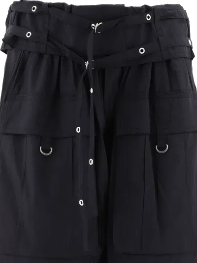 Shop Isabel Marant "heidi" Cargo Trousers In Black