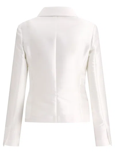 Fit F.it Satin Single-breasted Blazer In Neutral