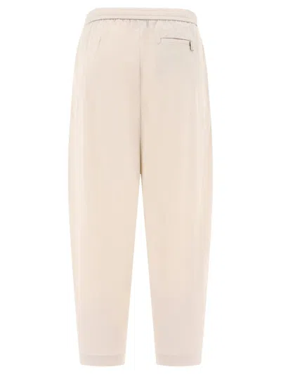 Shop Herno Nylon Trousers In Beige