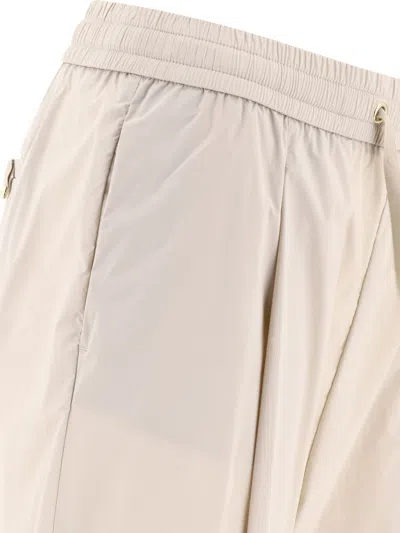 Shop Herno Nylon Trousers In Beige