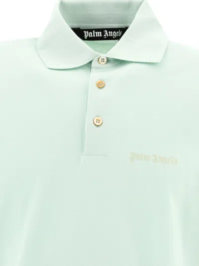 Shop Palm Angels "classic Logo" Polo Shirt In Green