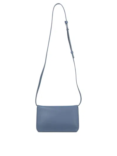 Shop Marni Crossbody Bag With Mending In 浅蓝色