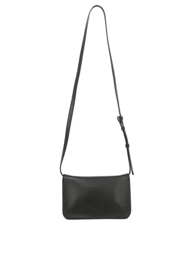 Shop Marni Crossbody Bag With Mending In 黑色的