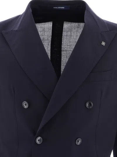Shop Tagliatore Wool Blend Suit In Blue