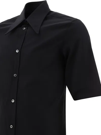 Shop Maison Margiela Pointed Collar Shirt In 黑色的