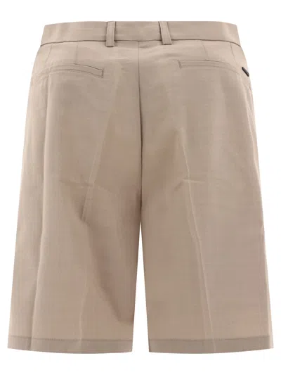 Shop Norse Projects "benn" Pleated Shorts In Beige