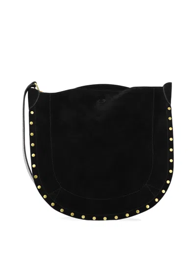 Shop Isabel Marant "oskan Soft" Shoulder Bag In 黑色的