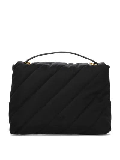 Shop Pinko "love Extra Puff Maxi" Shoulder Bag In 黑色的